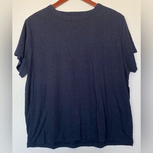 Free Assembly - Basic Dark Blue T Shirt Crew Neck Short Sleeve - Size XL - C32